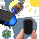 Lâmpada de alarme solar para veículos Kqjqs Home, dispositivo de segurança azul para carros com painel solar.