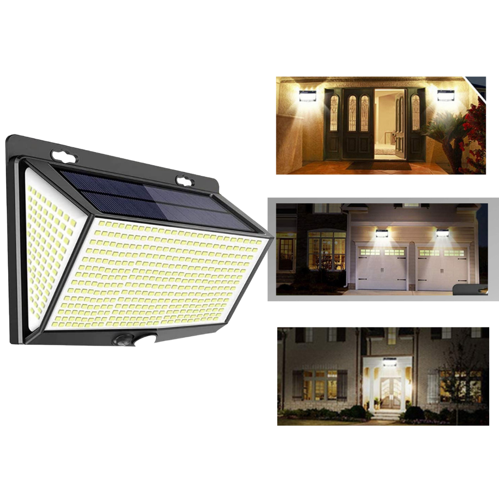 Lâmpada solar exterior Ktcina com 468 LEDs, luminária de iluminação eficiente para áreas externas.