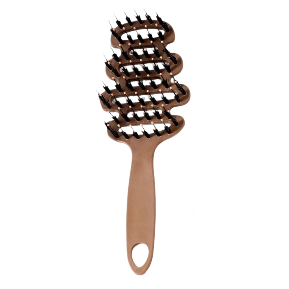 Escova volumizadora de cabelo com cerdas de javali da Ktkudy, ferramenta para dar volume e textura aos fios.
