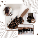 Escova volumizadora com cerdas de javali da marca Ktkudy para cuidado e volume dos cabelos.