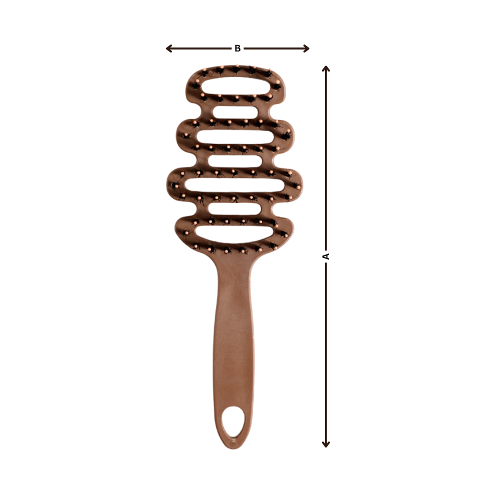 Escova volumizadora de cabelo com cerdas de javali da Ktkudy, ideal para dar volume e suavizar os fios.