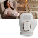 Luva de massagem Kuluzego para relaxamento com compressão térmica, branca, ideal para massagens e bem-estar.