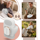 Luva de massagem Kuluzego por compressão térmica para relaxamento, branca, com tecnologia de massagem e calor.