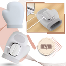Luva de massagem Kuluzego para relaxamento com compressão térmica, em cor branca, ideal para terapia de relaxamento e bem-estar.