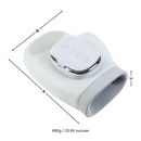 Gant de massage par compression thermique Kuluzego, blanc, pour relaxation et alívio da tensão muscular.