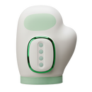 Luva de massagem Kuluzego para relaxamento, com compressão térmica, em branco, usada para aliviar tensões e melhorar o bem-estar.