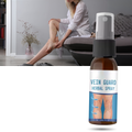 Spray hidratante refrescante para pernas Kunpeng, embalagem com bico spray e rótulo azul claro.