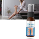 Spray hidratante refrescante para pernas Kunpeng, embalagem com bico spray e rótulo azul claro.