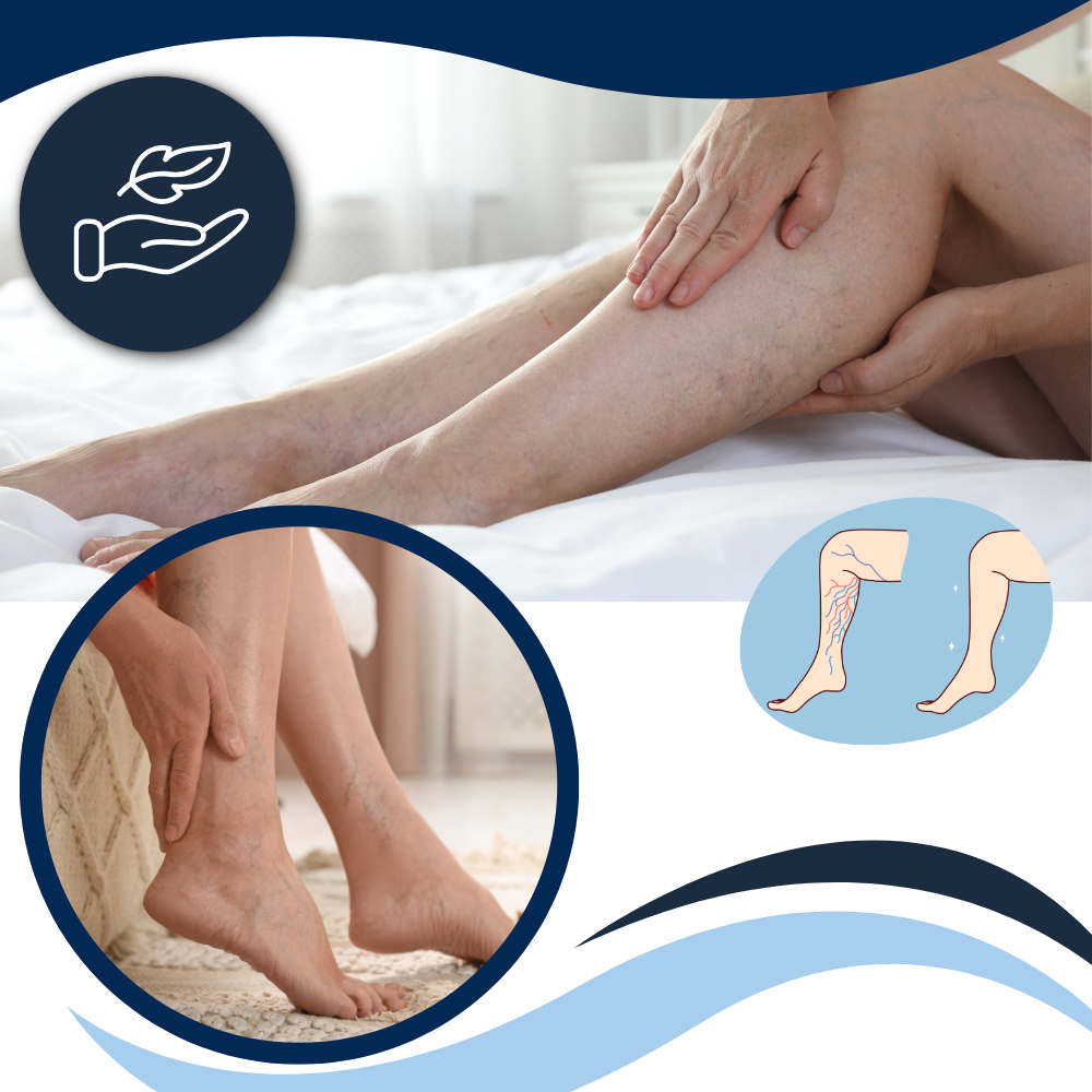 Spray hidratante e refrescante para as pernas da marca Kunpeng, com frasco de spray e fórmula leve para hidratação rápida.