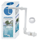 Acessório para piscina e spa Kurtrussel com fontaine e cascata de água, instalado na borda da piscina.