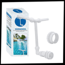Acessório para piscina e spa Kurtrussel, fonte e cascata de água, instalado na borda da piscina, com detalhes em plástico resistente.