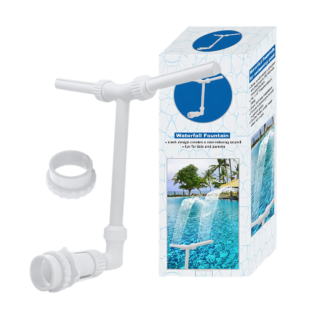 Acessórios para piscina Kurtrussel com fonte e cascata de água, instalação em piscina e spa, acabamento em material resistente