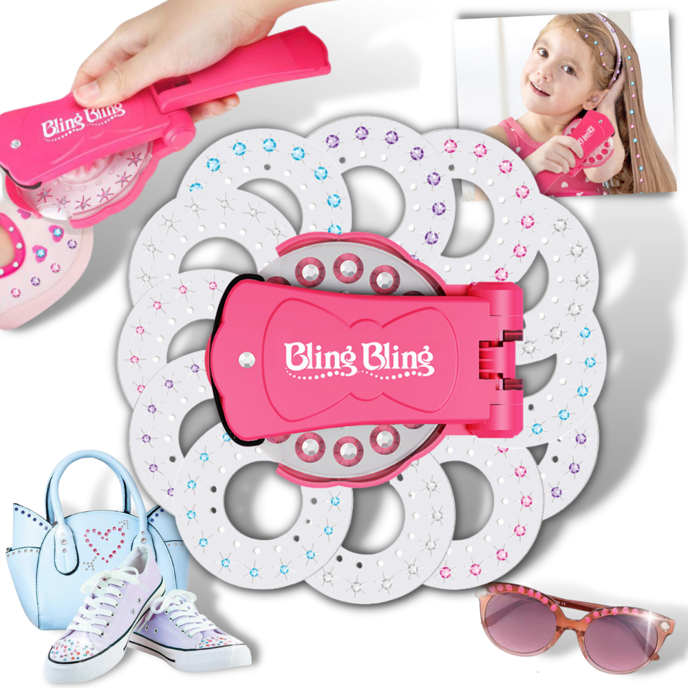 Kit de fixação de diamantes Laidan para cabelos e roupas, com acessórios de cuidado capilar e decoração.