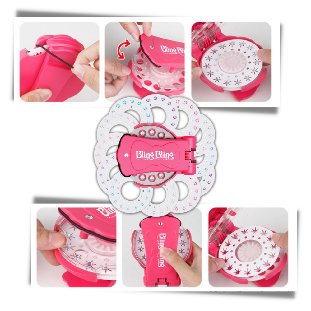 Kit de fixation de diamants Laidan para cabelo e roupas, com acessórios para fixação de detalhes brilhantes.