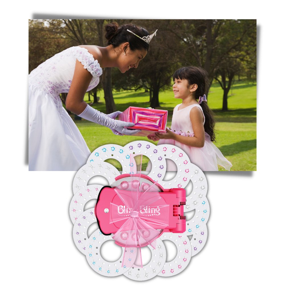 Kit de fixation de diamants Laidan para cabelos e roupas, com acessórios para fixação de detalhes decorativos em cabelos e vestuário.