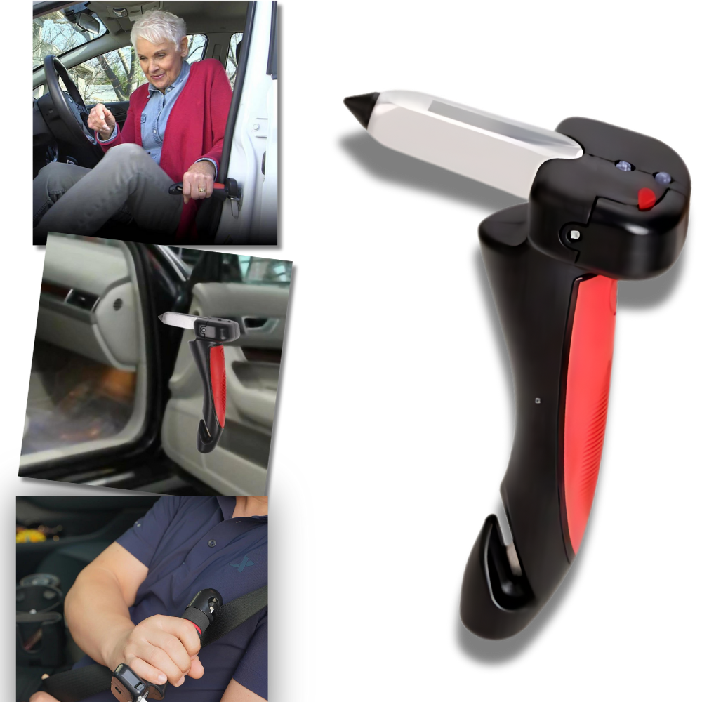 Martelo de emergência Landlord para veículos, ferramenta de segurança automotiva resistente para quebrar vidros e emergências.