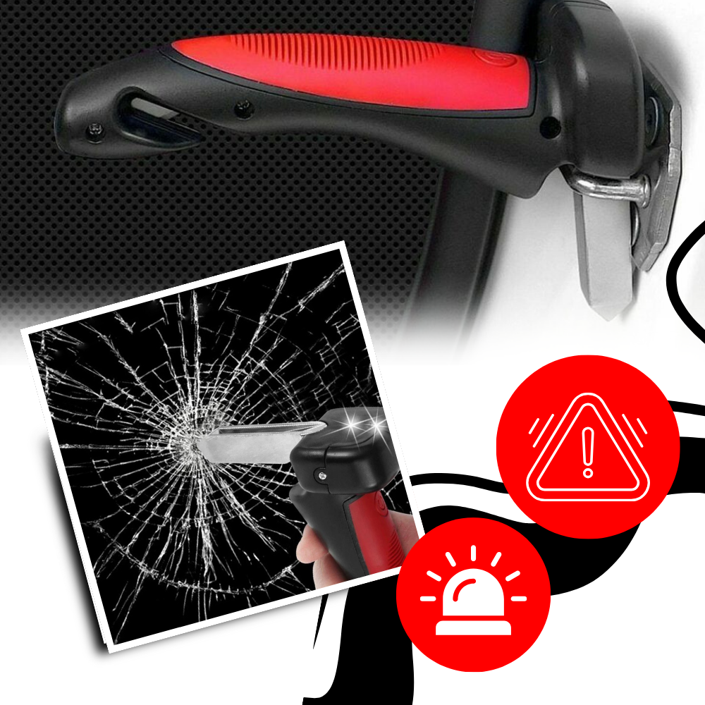 Martelo de emergência multifuncional para veículos Landlord, ferramenta de segurança automotiva para quebra de vidro e corte de cintos
