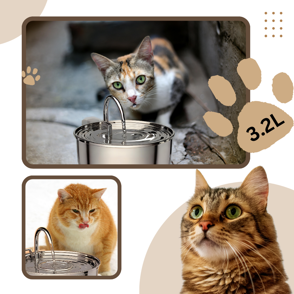 Fonte para gatos da Houkiper com grande capacidade, fornecendo água fresca e abundante para o conforto do seu felino.
