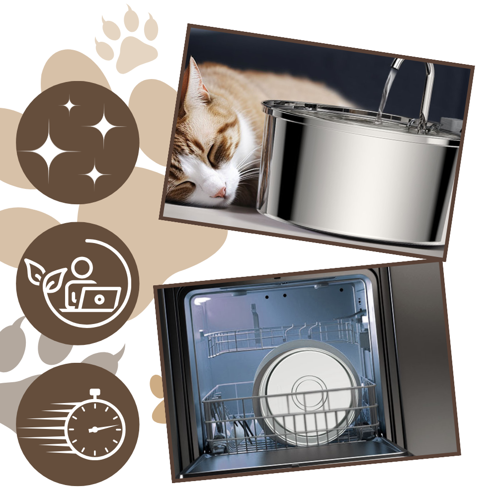 Fonte para gatos de grande capacidade da Houkiper, acessório para gatos com design fácil de limpar e manter.