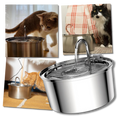 Fonte para gatos de alta capacidade da Houkiper, acessório para animais com fluxo de água contínuo e design moderno.