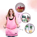 Avental de limpeza à prova d'água com grande bolso, fabricado pela Tongina, ideal para tarefas domésticas e armazenamento.