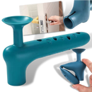 Conjunto de 2 capas de silicone azul para proteção de maçanetas de portas, fabricado por Lavanan, em material resistente e flexível.