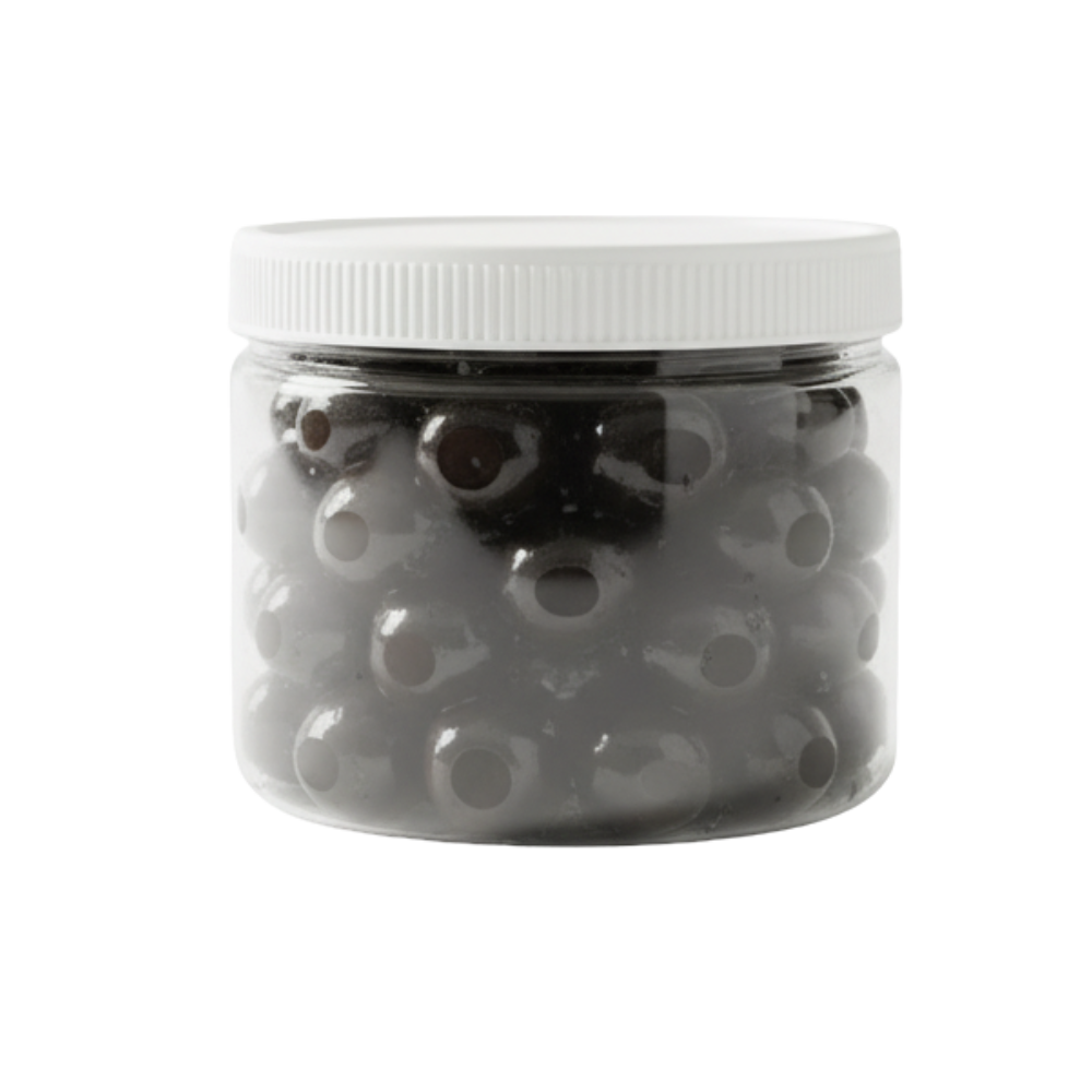 Perles anti-cafards Rubyca com extrato de lavanda para desinsetização, visíveis na embalagem.
