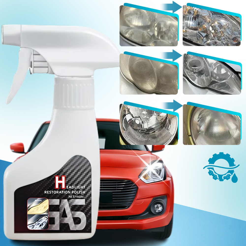 Kit de limpeza e restauração de faróis Lawor para veículos, incluindo produtos para manutenção e decoração de faróis.