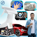 Kit de limpeza e restauração de faróis Lawor para veículos, contendo produtos para manutenção e decoração automotiva.