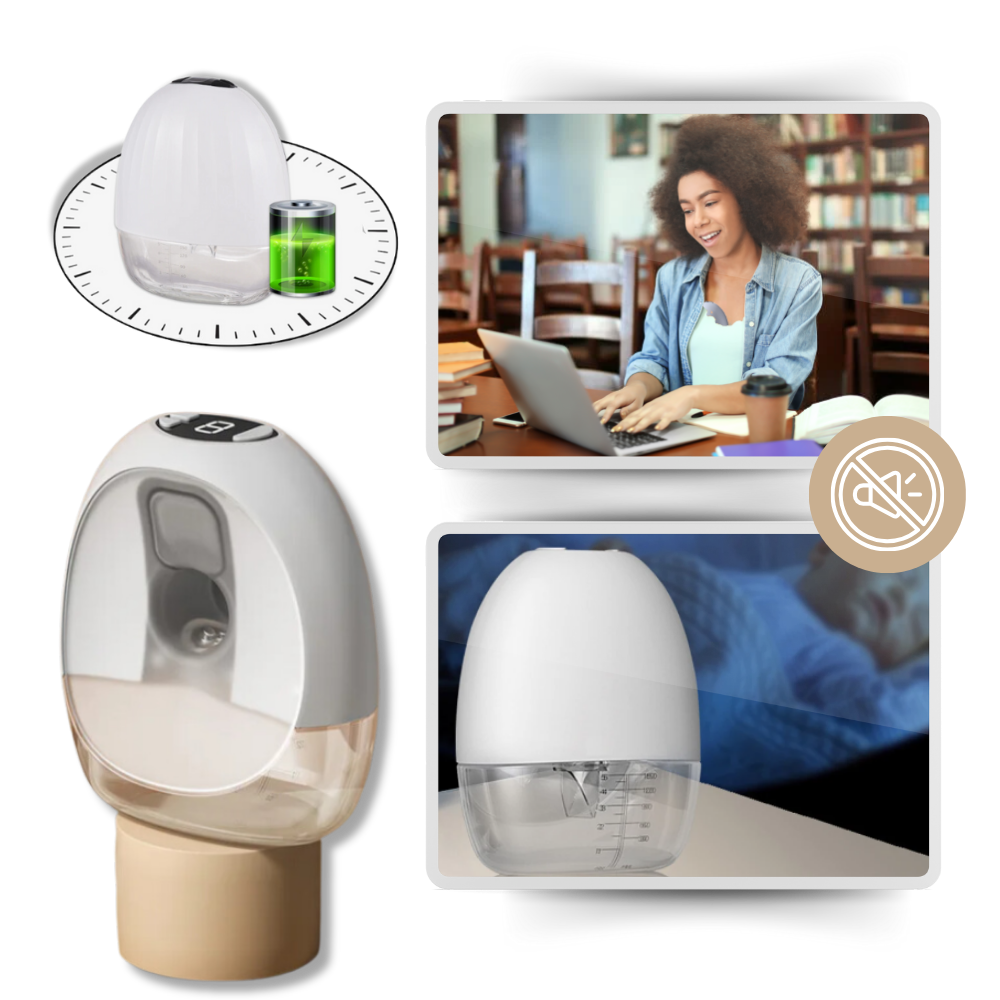 Acessório para tire-lait Dcenta, visor anti-fugas, mãos livres, design discreto e confortável para coleta de leite materno.