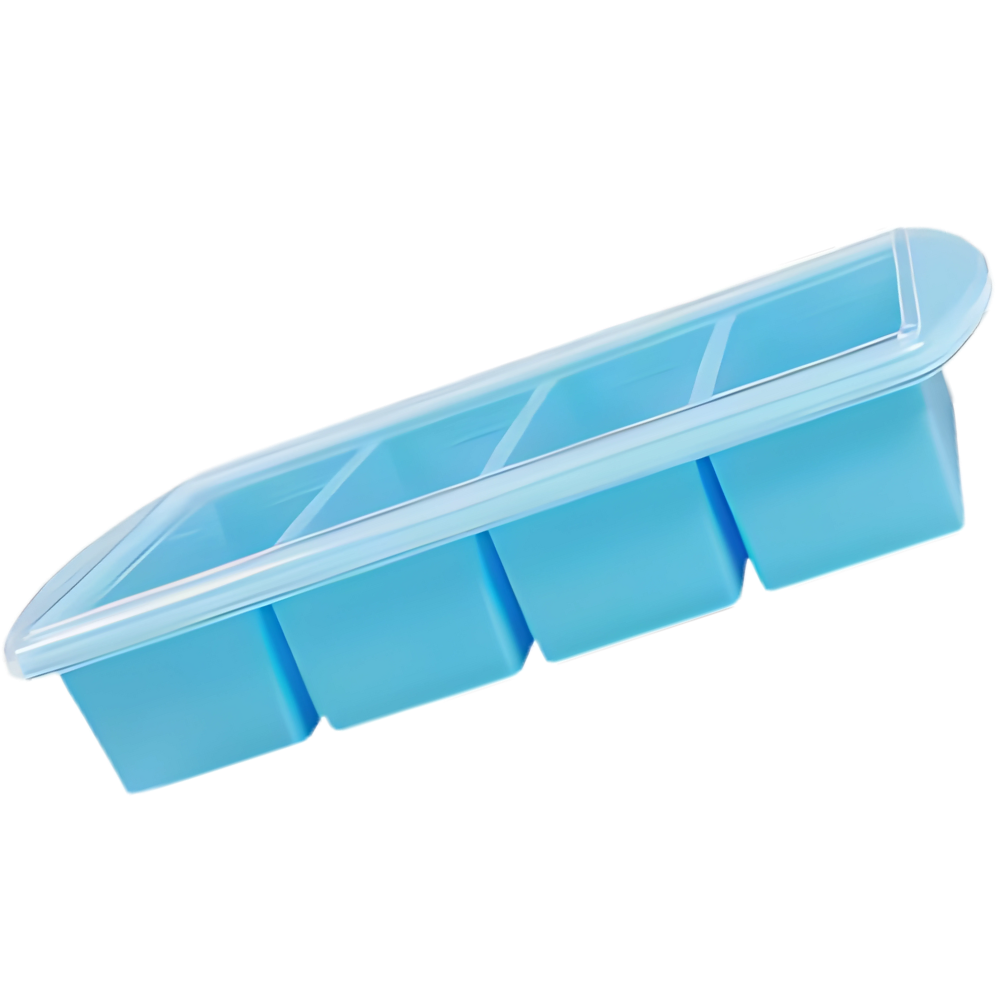 Recipiente de armazenamento de alimentos com tampa à prova de vazamentos para sopas, na cor azul, da marca Souper Products LLC.