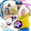 Bola flutuante luminosa com LED, brinquedo de atividade da marca Homyl, iluminada e em destaque na imagem.