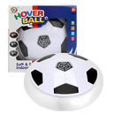 Bola flutuante luminosa LED branca com luz e música, brinquedo de atividade da marca Homyl, em fundo branco.