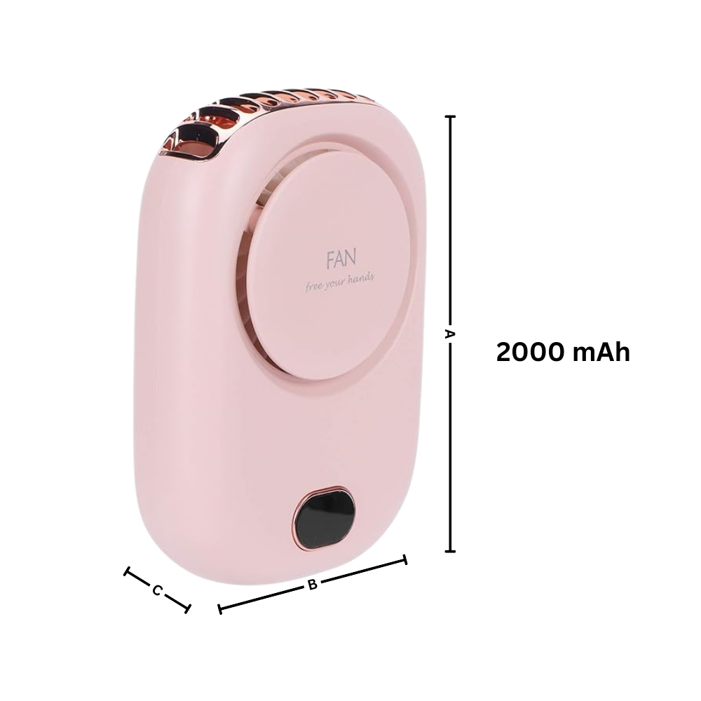 Ventilador de pescoço portátil sem pás da Leelbox, compacto e leve, ideal para resfriar e aquecer em viagens ou no dia a dia.