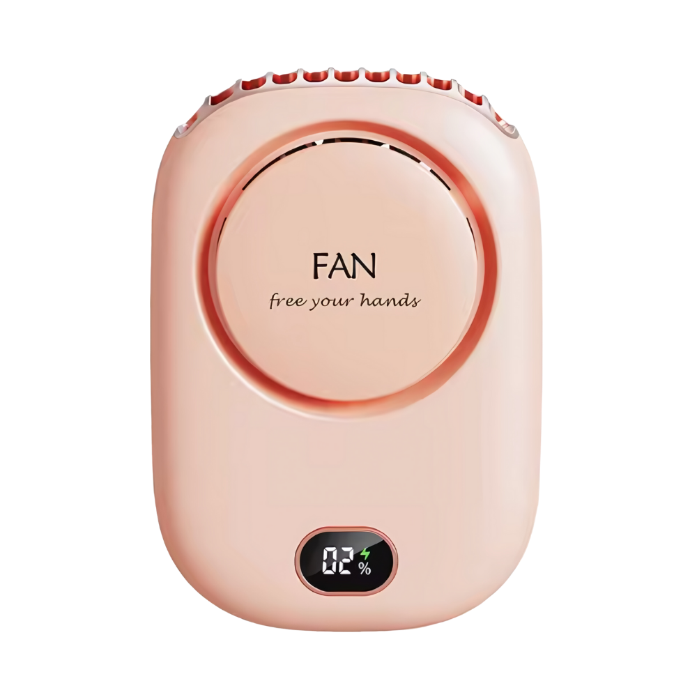 Ventilador de pescoço portátil sem pás da Leelbox, ideal para resfriamento e aquecimento, na cor verde.