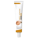 Sérum e creme antienvelhecimento da Left Wind com veneno de abelha, embalados em tubo de cosméticos.