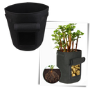 Pochette de tecido preta para jardineira de legumes, ideal para jardinagem, da marca Lemonbest.
