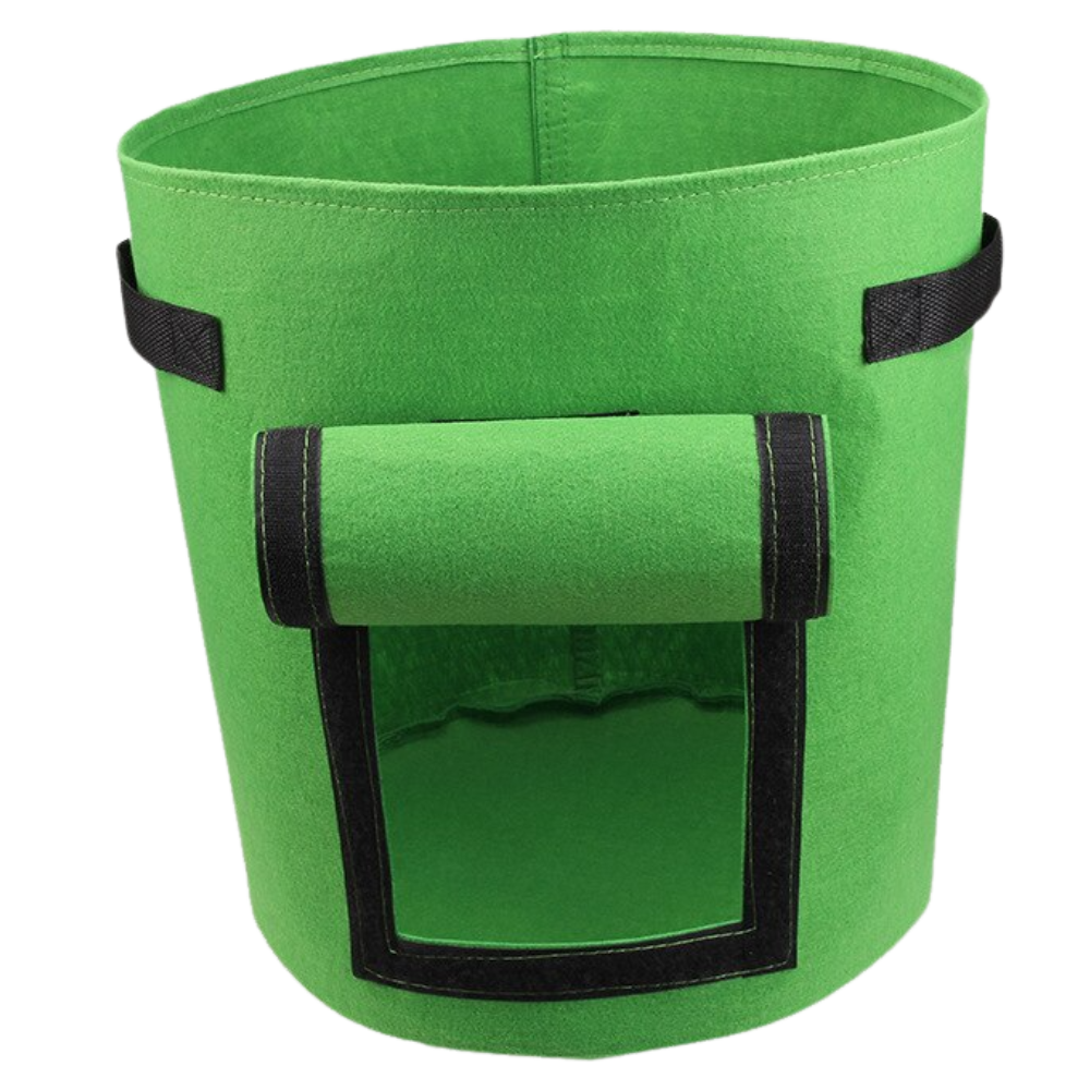 Pochette de tecido preta da Lemonbest para jardineira de legumes, ideal para jardinagem doméstica e cultivo de hortaliças.