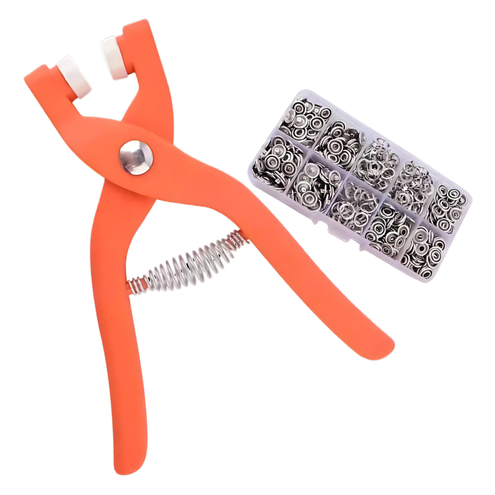 Pince para botões pressionar Lemonfilter, ferramenta para artesanato e trabalhos manuais com botões pressão.