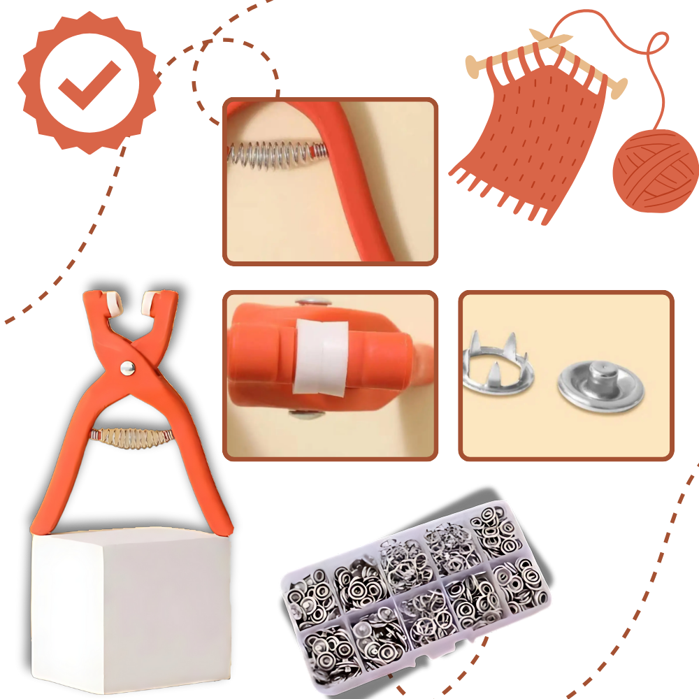 Pincel para botões de pressão Lemonfilter para artesanato, ferramenta de lazer criativo com ponta para fixar botões.