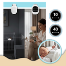 Relógio de alarme de enurese Lifcasual para treinamento de higiene, exibindo tela digital e alerta visual.