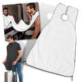 Tablier à barbe branco da Lifeshop USA Inc para proteção durante o rasage, ideal para cuidados com a barba.