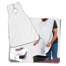Tablier à barbe branco para rasage, feito por Lifeshop USA Inc, ideal para proteção durante cuidados com a barba.