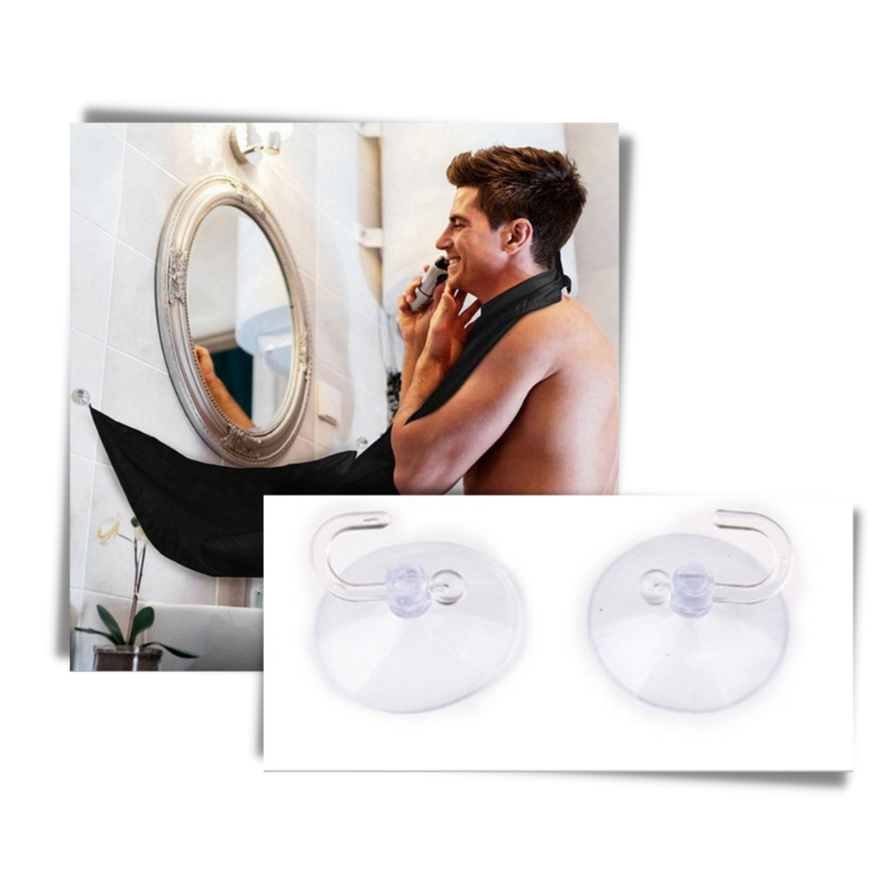 Tablier à barbe branco da Lifeshop USA Inc para proteção durante o barbear, feito de material resistente.