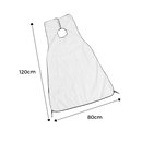 Tablier à barbe branco da Lifeshop USA Inc para proteção durante o barbear, feito de material resistente para cuidados pessoais.