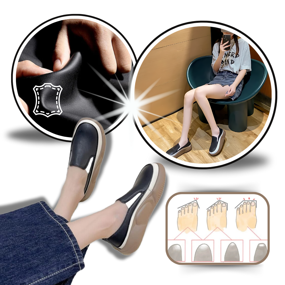 Mocassins Lacyhop com sola plataforma leve, design confortável e tecido macio, calçados femininos ideais para uso casual.