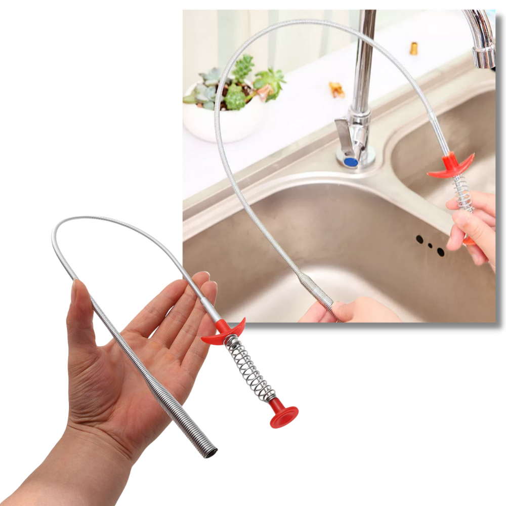 Pinça de limpeza de pia Lihua, ferramenta de peças e material de encanamento para limpar e desentupir pias de cozinha.