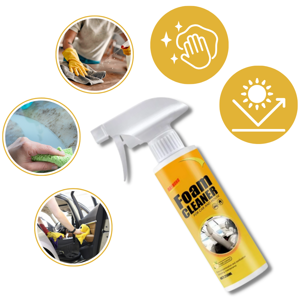 Mousse de limpeza para carros Liveday, produto de 30ml, espuma para lavagem e manutenção de veículos.