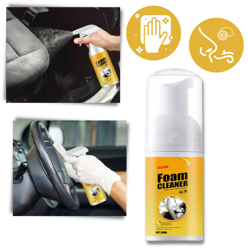 Mousse de limpeza para carros Liveday, 30ml, ideal para manutenção e decoração de veículos com fórmula suave e eficaz