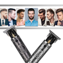 Tondeuse de barbier Liveday recarregável para rasage e cuidados, preta, com lâmina de precisão e design compacto.